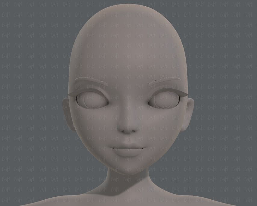 Base mesh woman 09 Low-poly 3D model_43