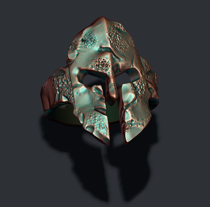 helmet ring 3D print model_5