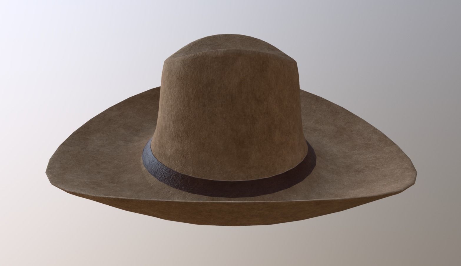 Cowboy Hat Low-poly 3D model_3