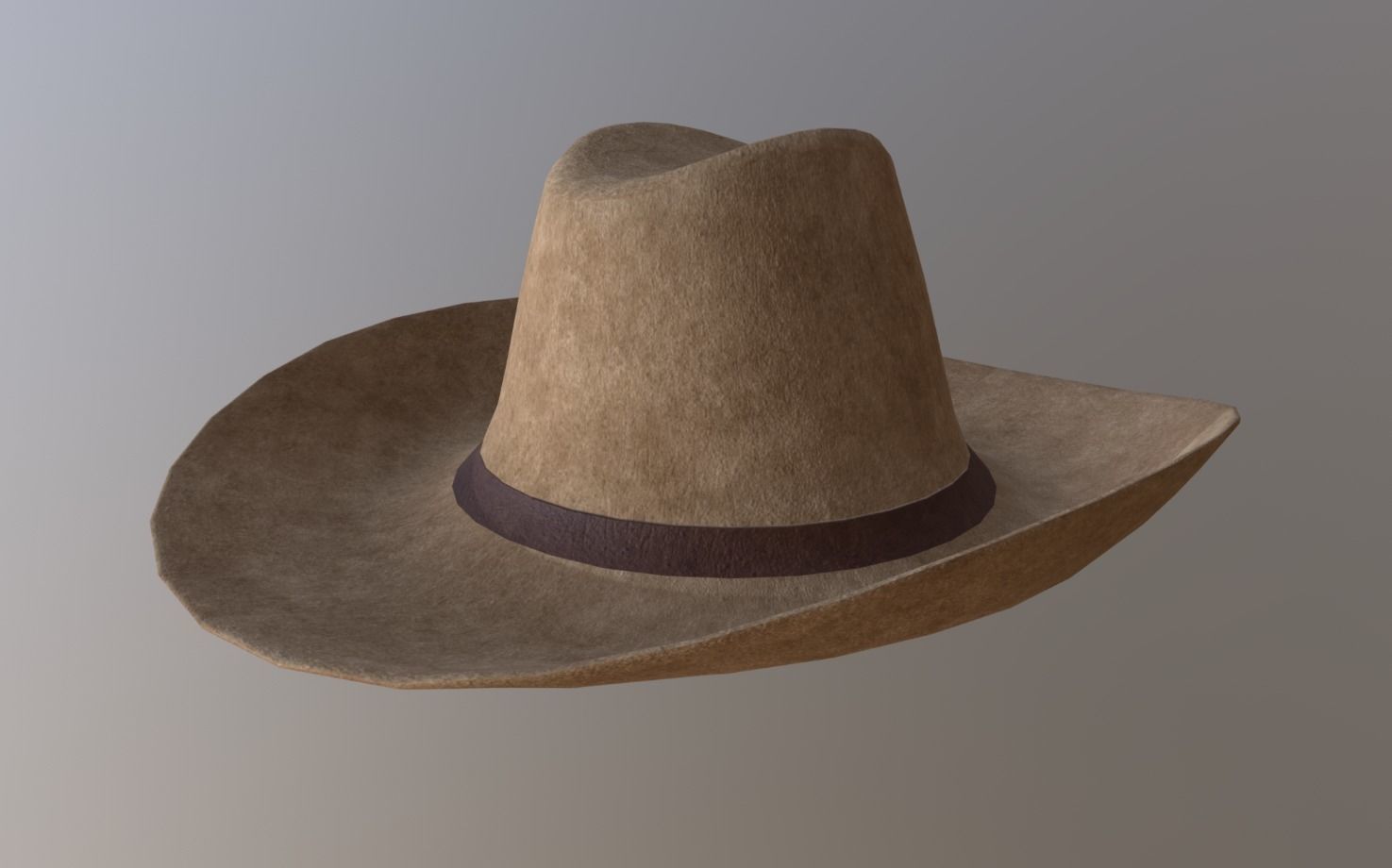 Cowboy Hat Low-poly 3D model_5