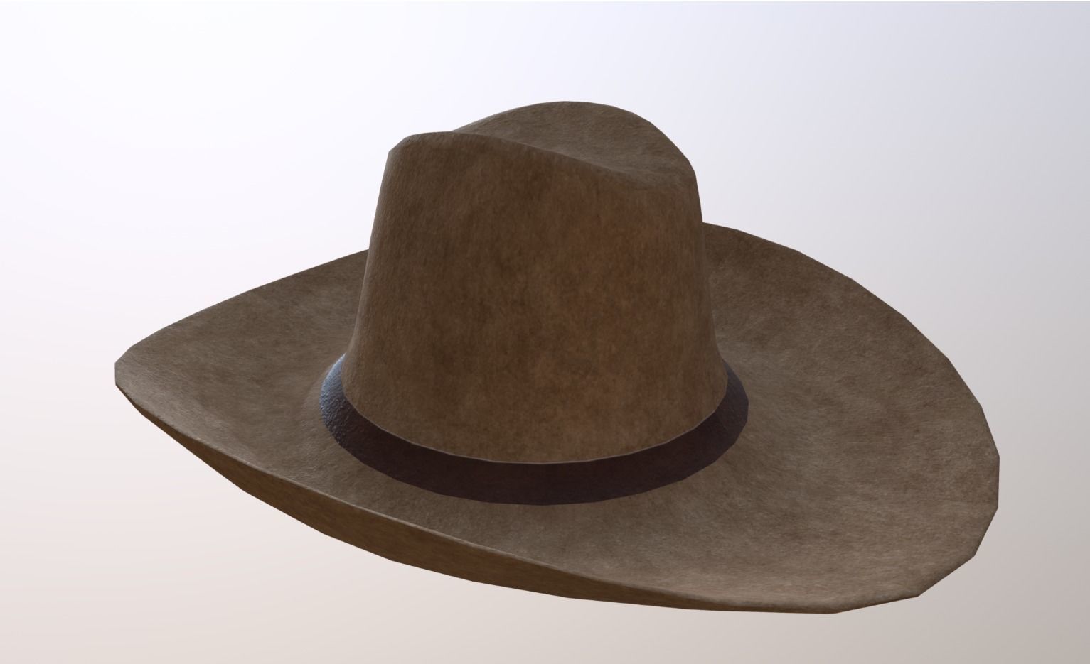 Cowboy Hat Low-poly 3D model_4