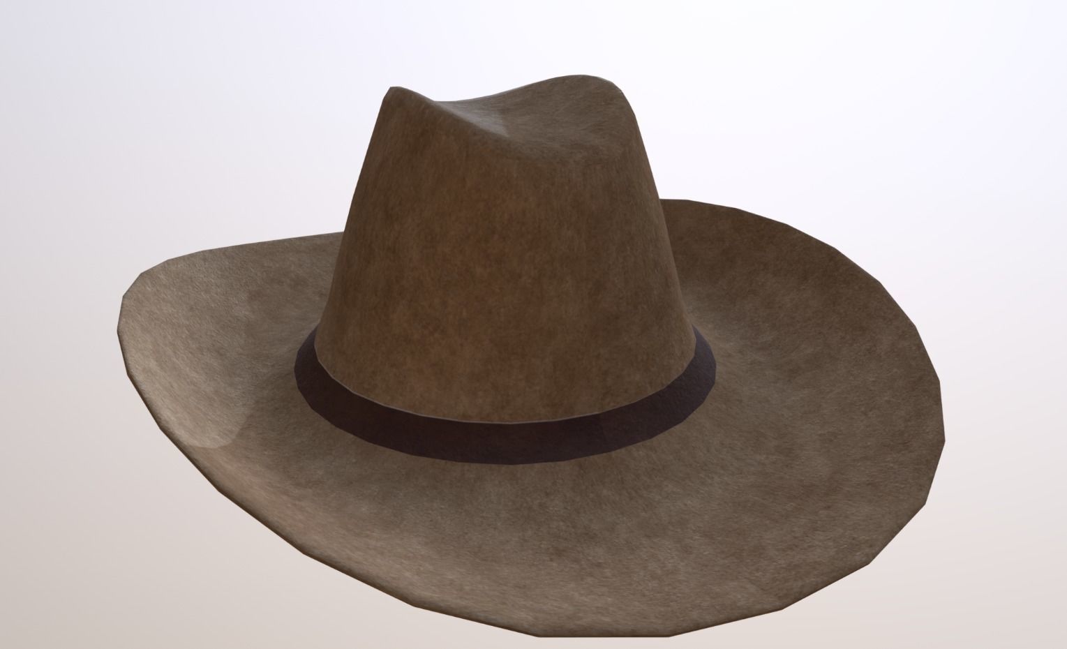 Cowboy Hat Low-poly 3D model_7