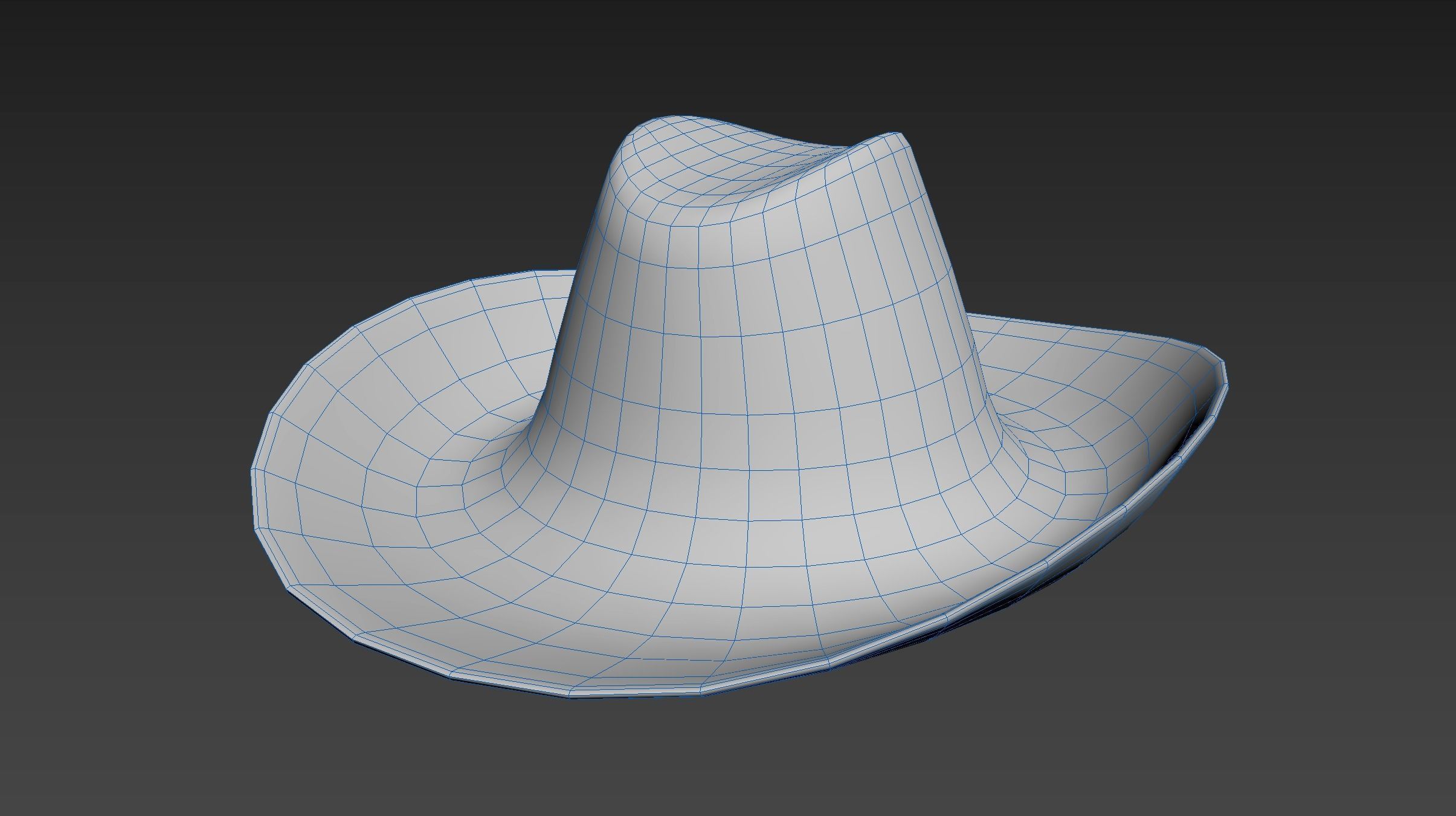Cowboy Hat Low-poly 3D model_1