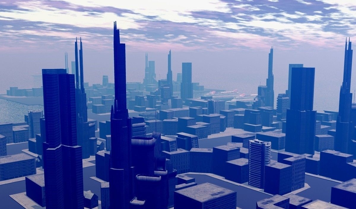 Low Poly City Free low-poly 3D model_2