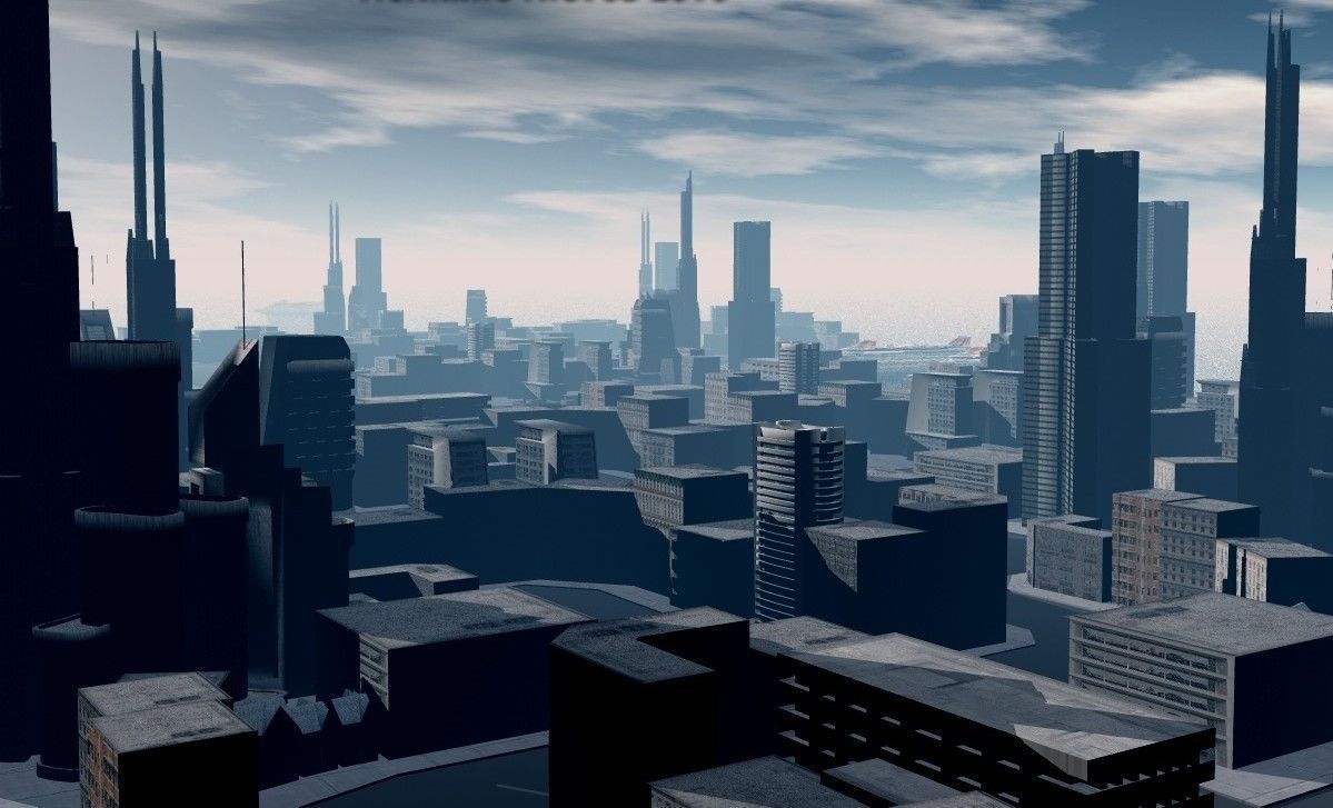 Low Poly City Free low-poly 3D model_1