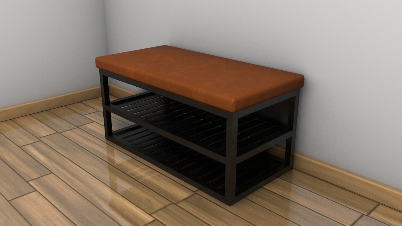 Shoe rack Free 3D model_2