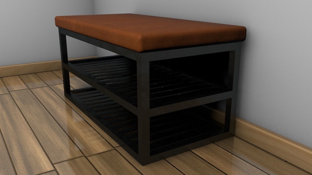 Shoe rack Free 3D model_1