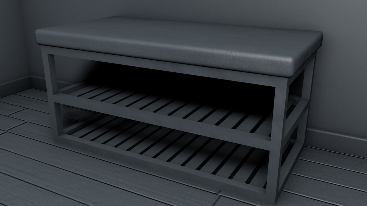 Shoe rack Free 3D model_3