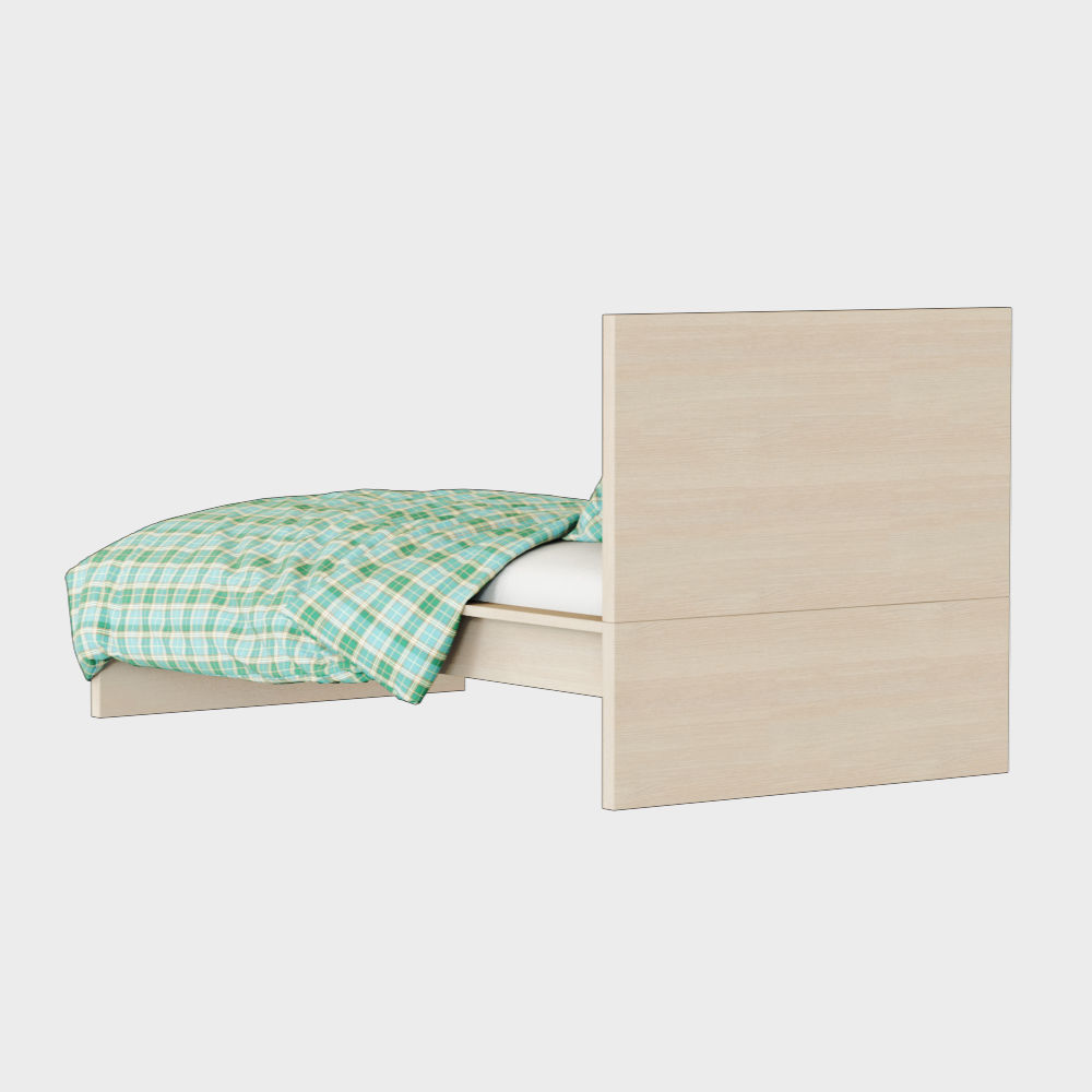 Bed Malm 3D model_5