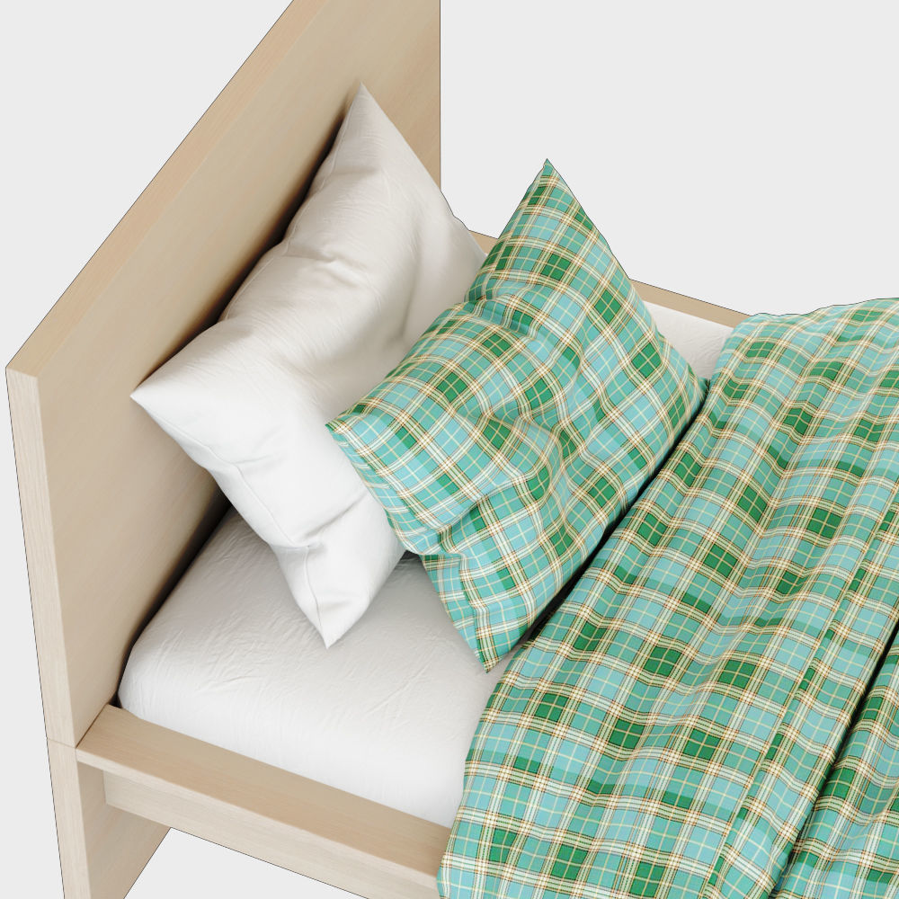 Bed Malm 3D model_4