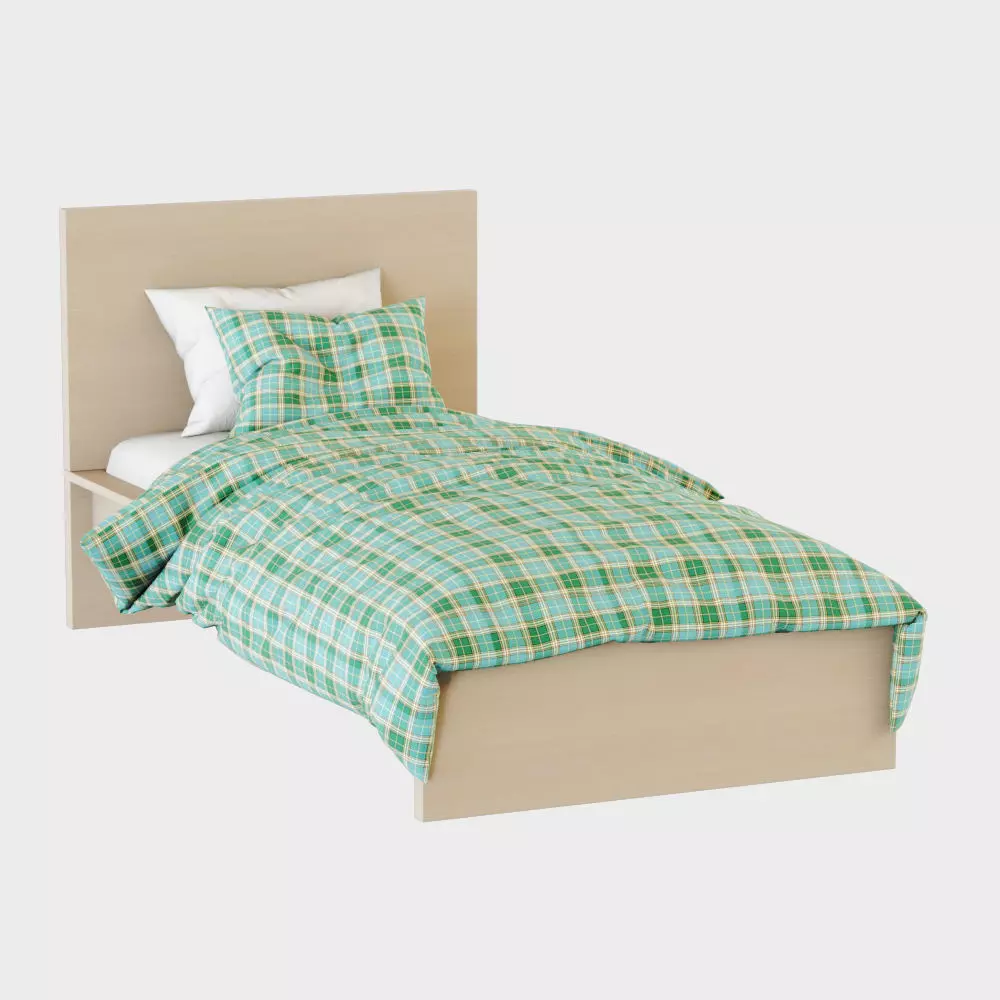 Bed Malm 3D model_0