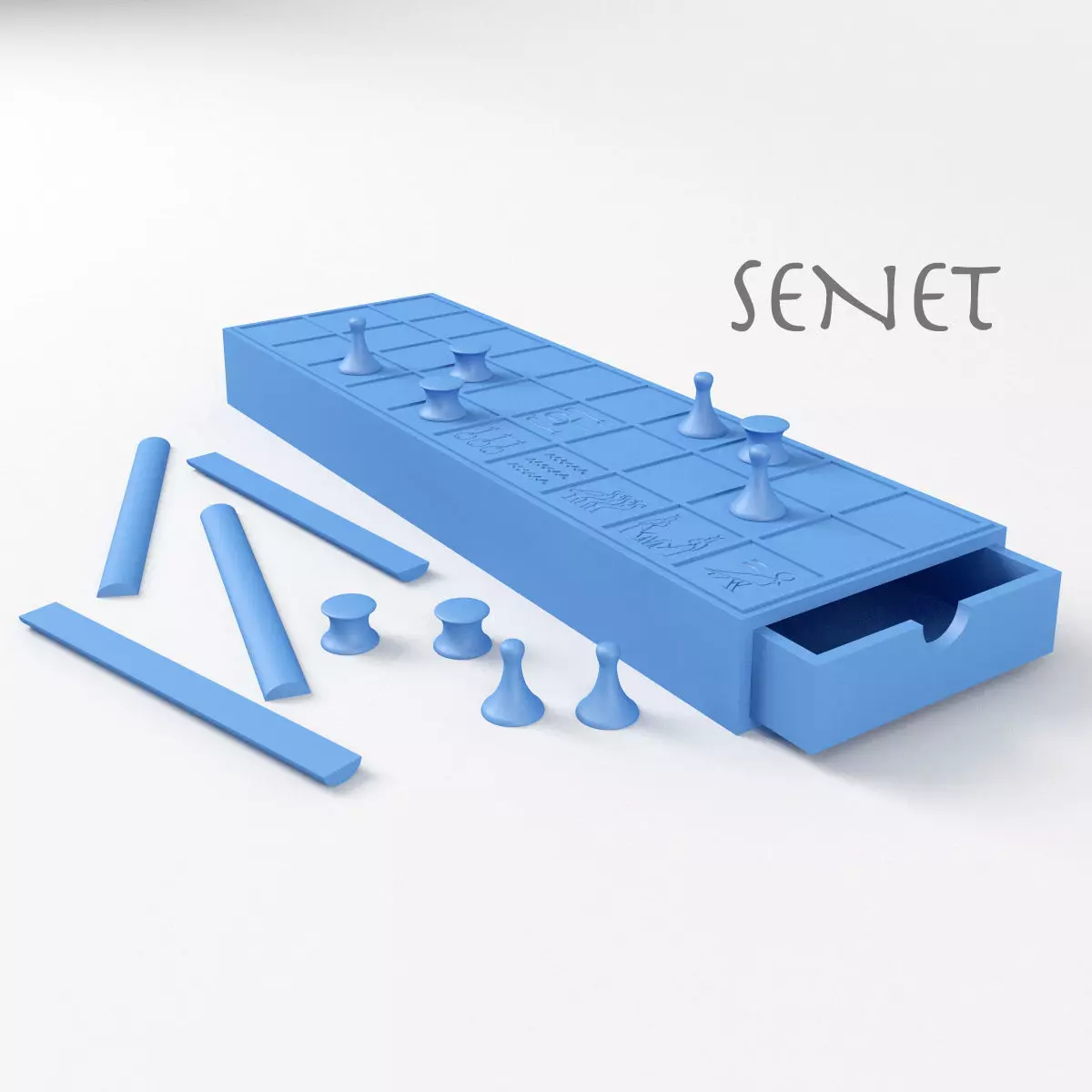 Senet Ancient Egyptian Board Game 3D print model