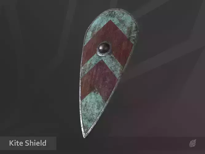 Kite Shield Low-poly 3D model