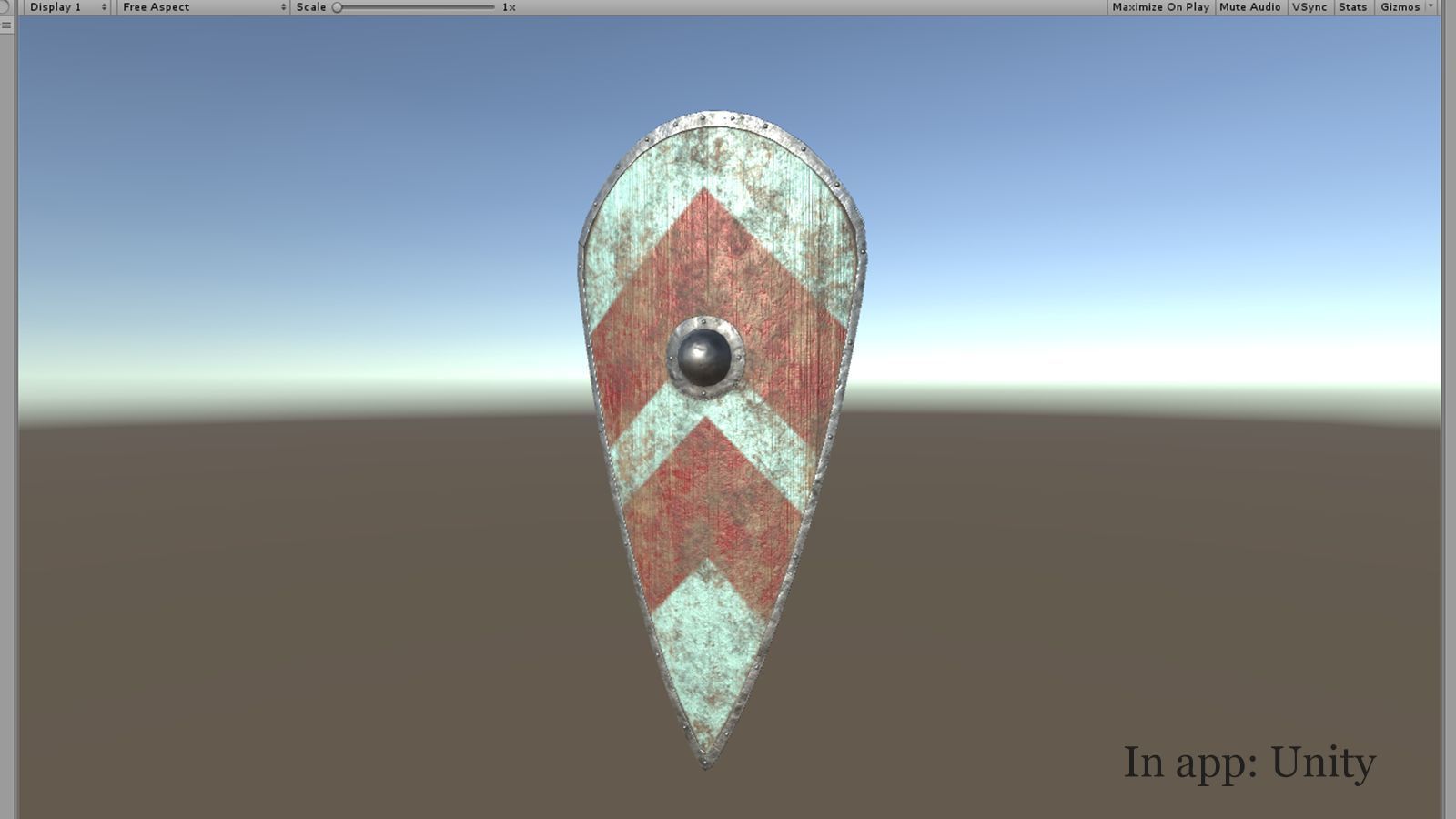 Kite Shield Low-poly 3D model_11