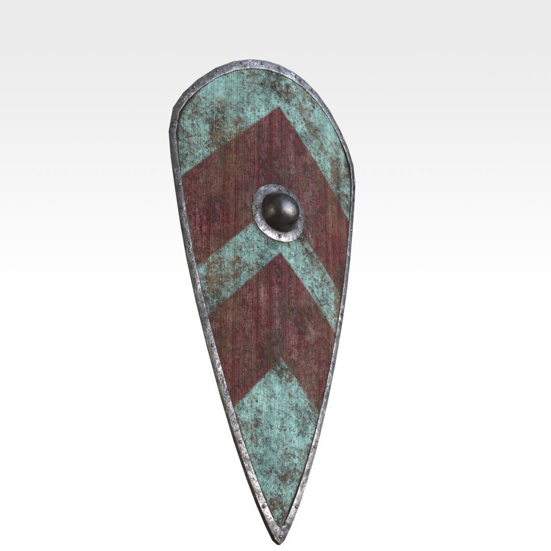 Kite Shield Low-poly 3D model_6