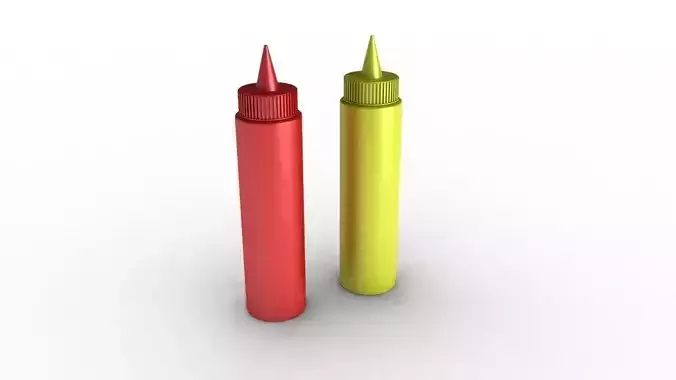 Mustard and Ketchup 3D model