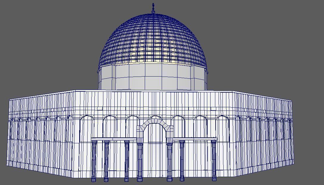 Dome of the Rock Jerusalem Aqsa 3D model_4