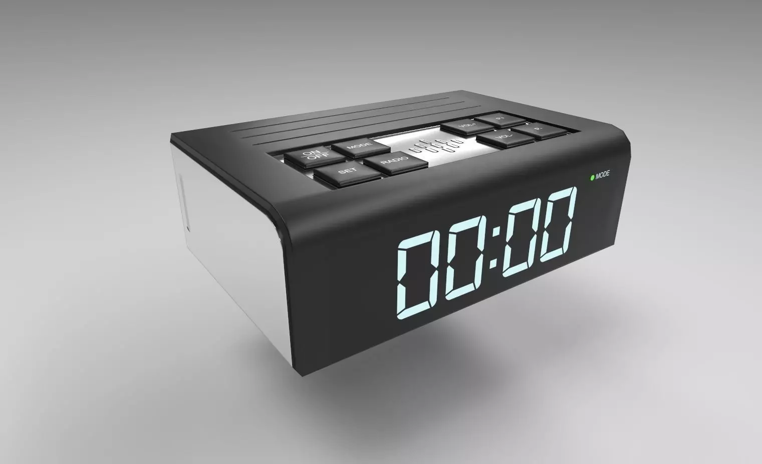 Alarm Clock Digital Low-poly 3D model