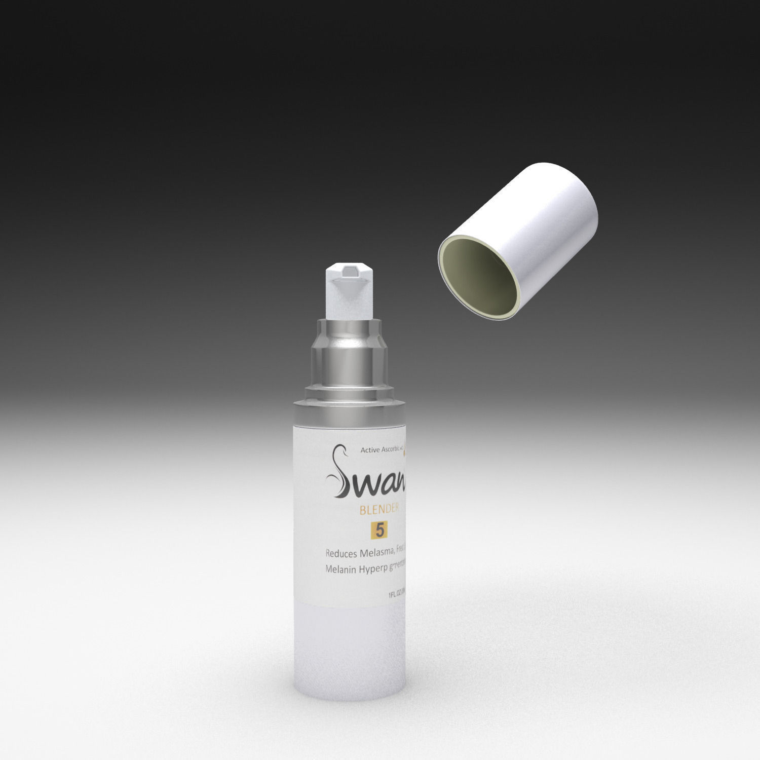 Cream bottle 3D model_4
