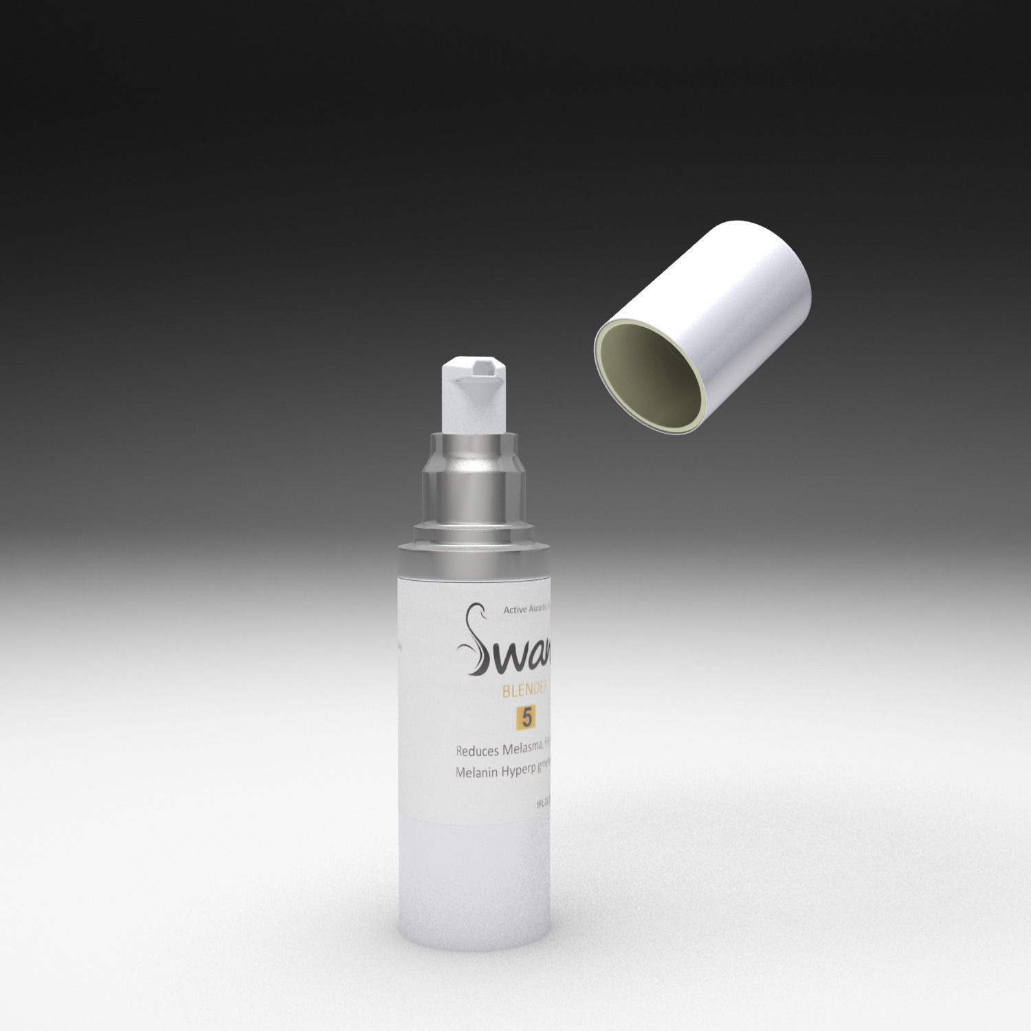 Cream bottle 3D model_8