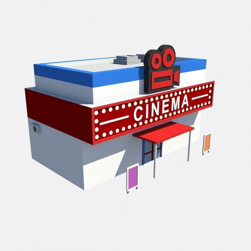 low poly cinema 3D model