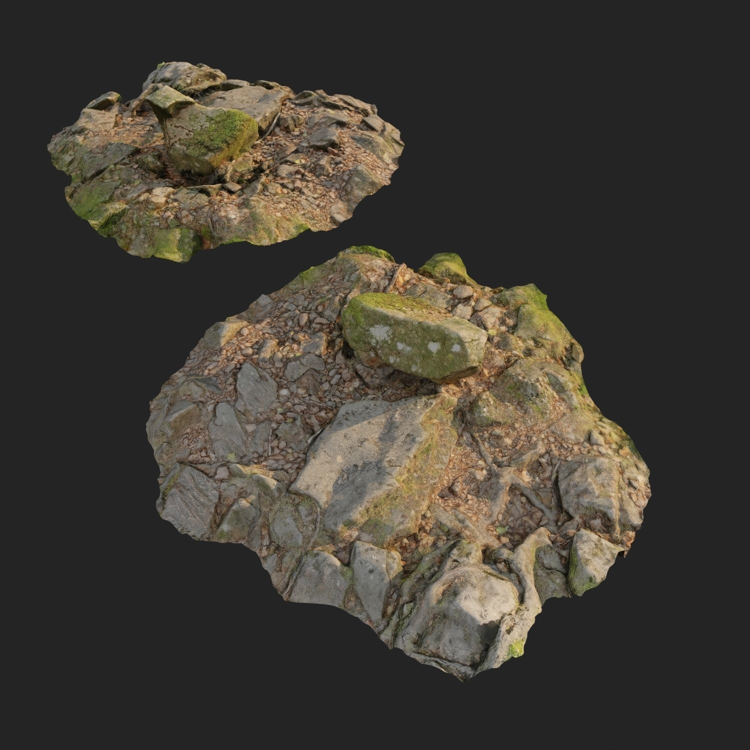 Ground stones D 3D model_5