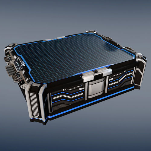 Sci-fi space hologram table 3D model