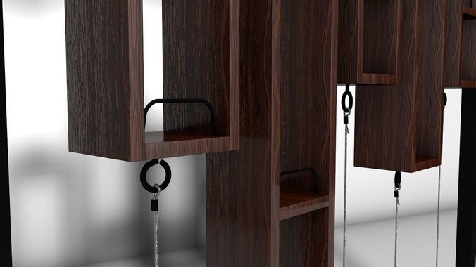 Wood decoration rack Free 3D model