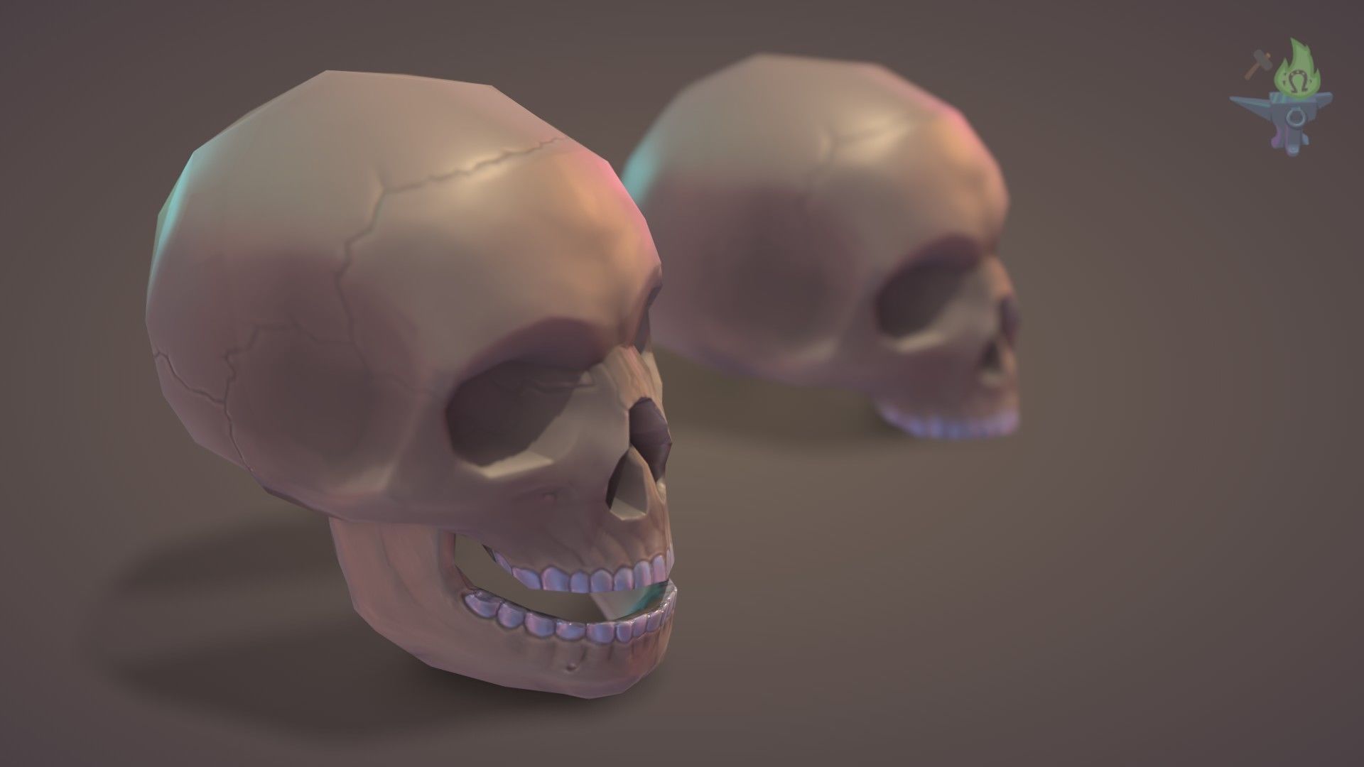 Skull Low-poly 3D model_17