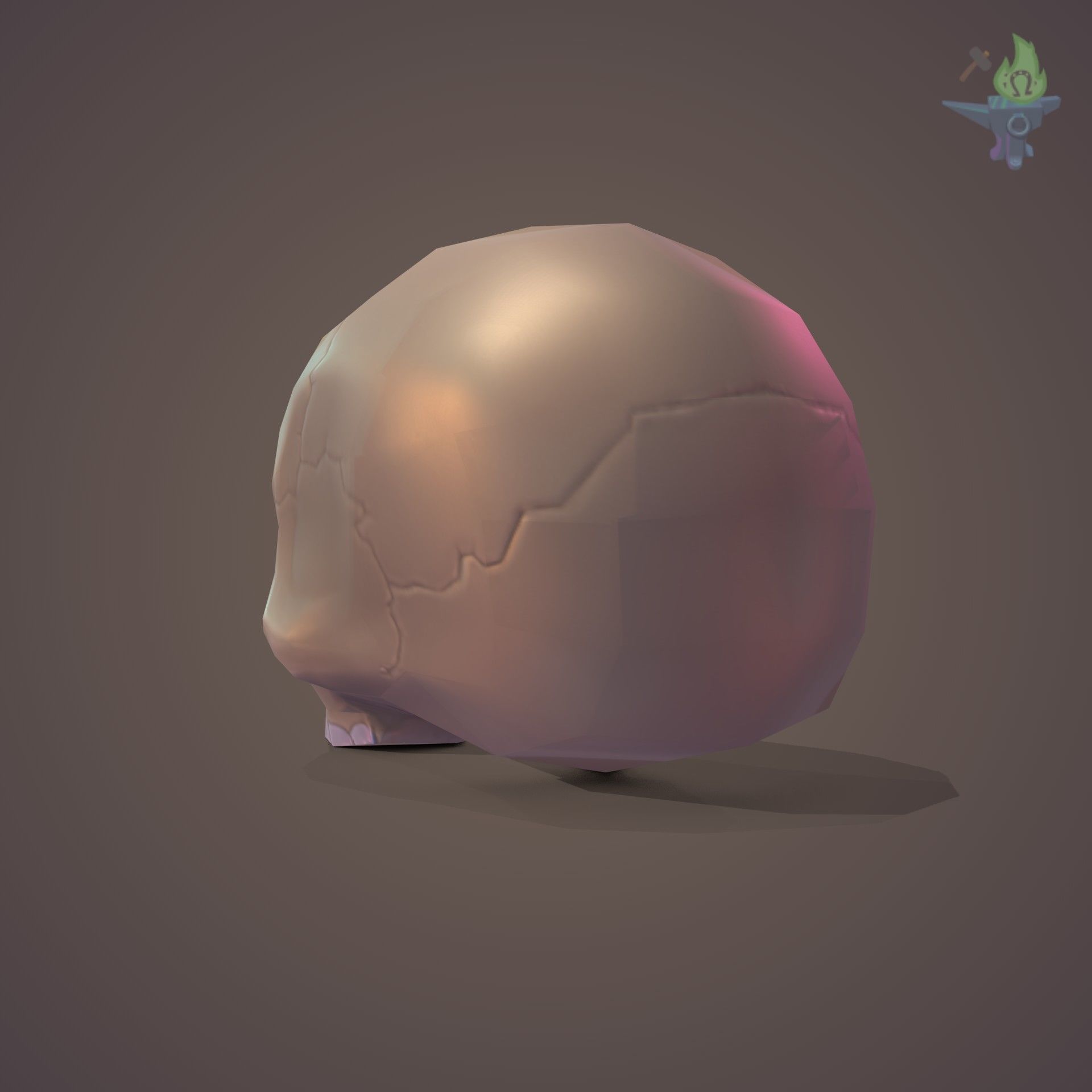 Skull Low-poly 3D model_20