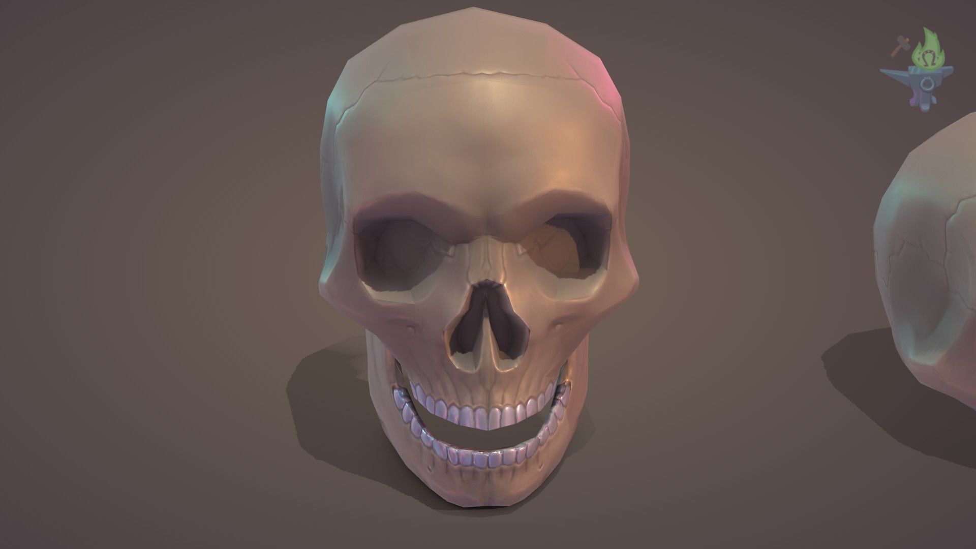Skull Low-poly 3D model_15