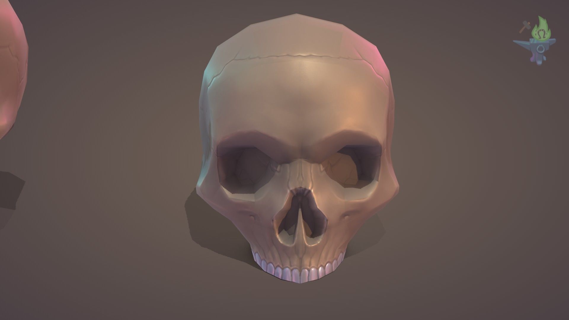Skull Low-poly 3D model_10