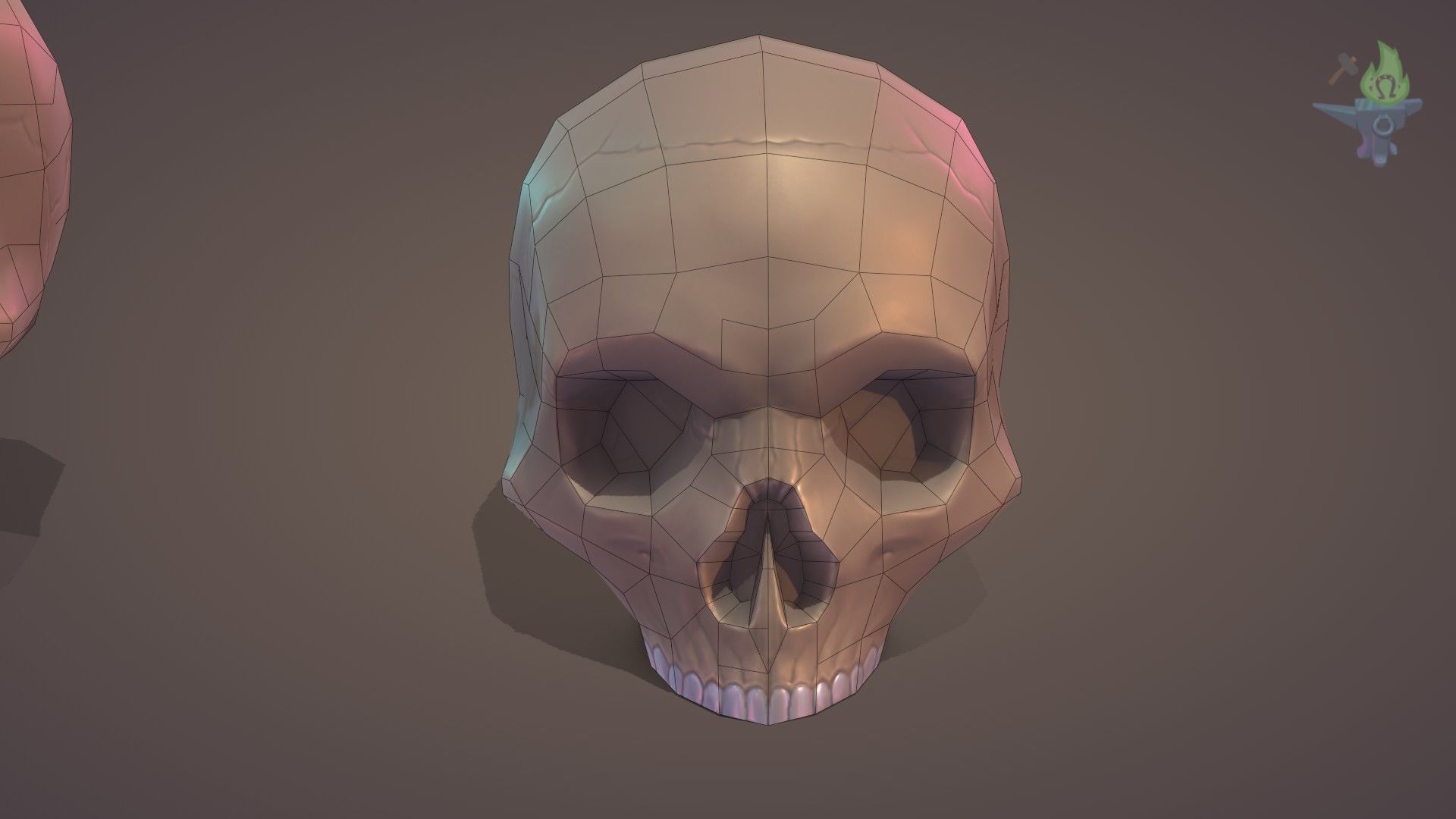 Skull Low-poly 3D model_11