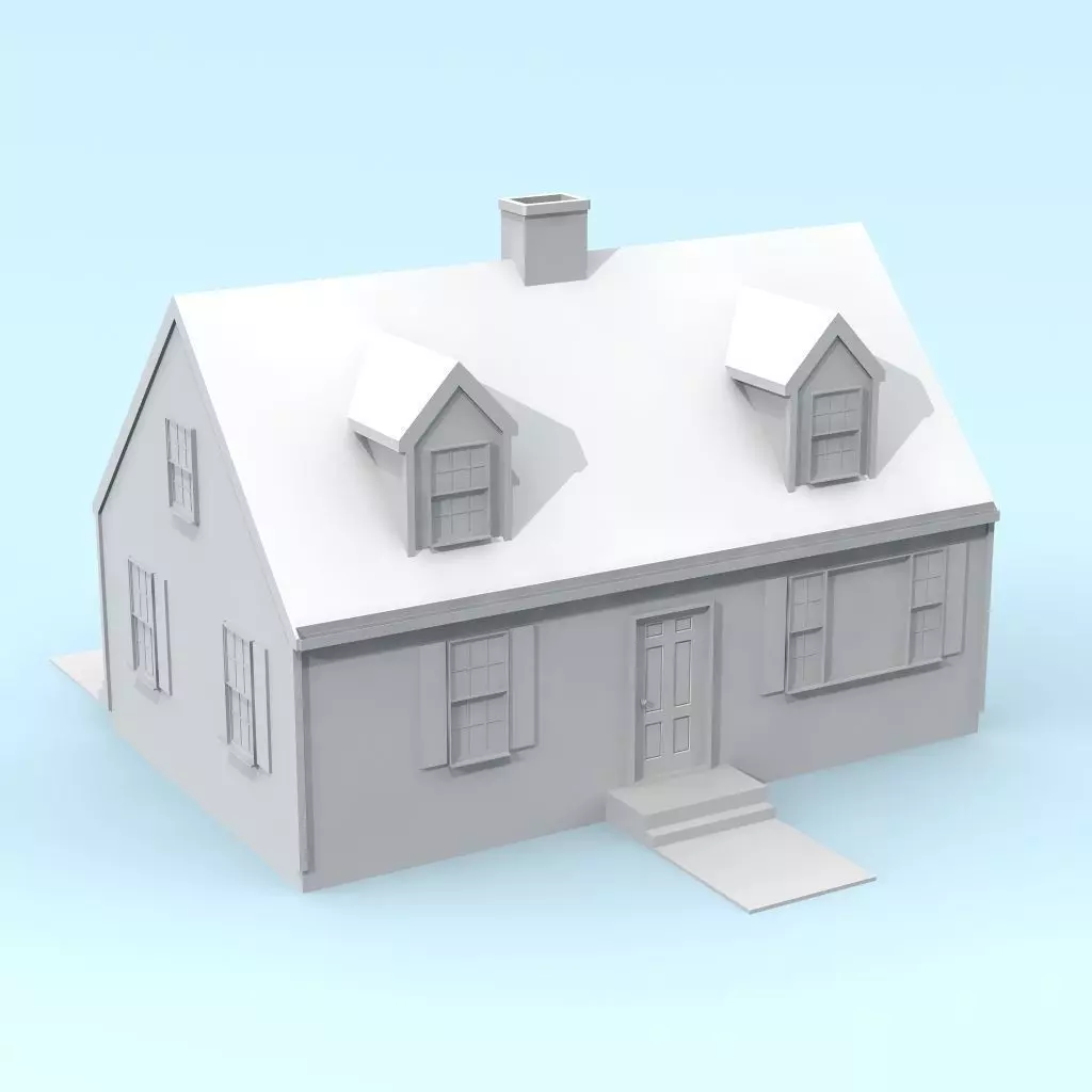 Cape Cod Style House 3D print model
