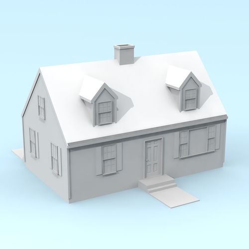 Cape Cod Style House 3D print model
