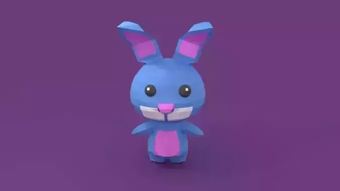 Chibi Rabbit 3D Model Low-poly 3D model
