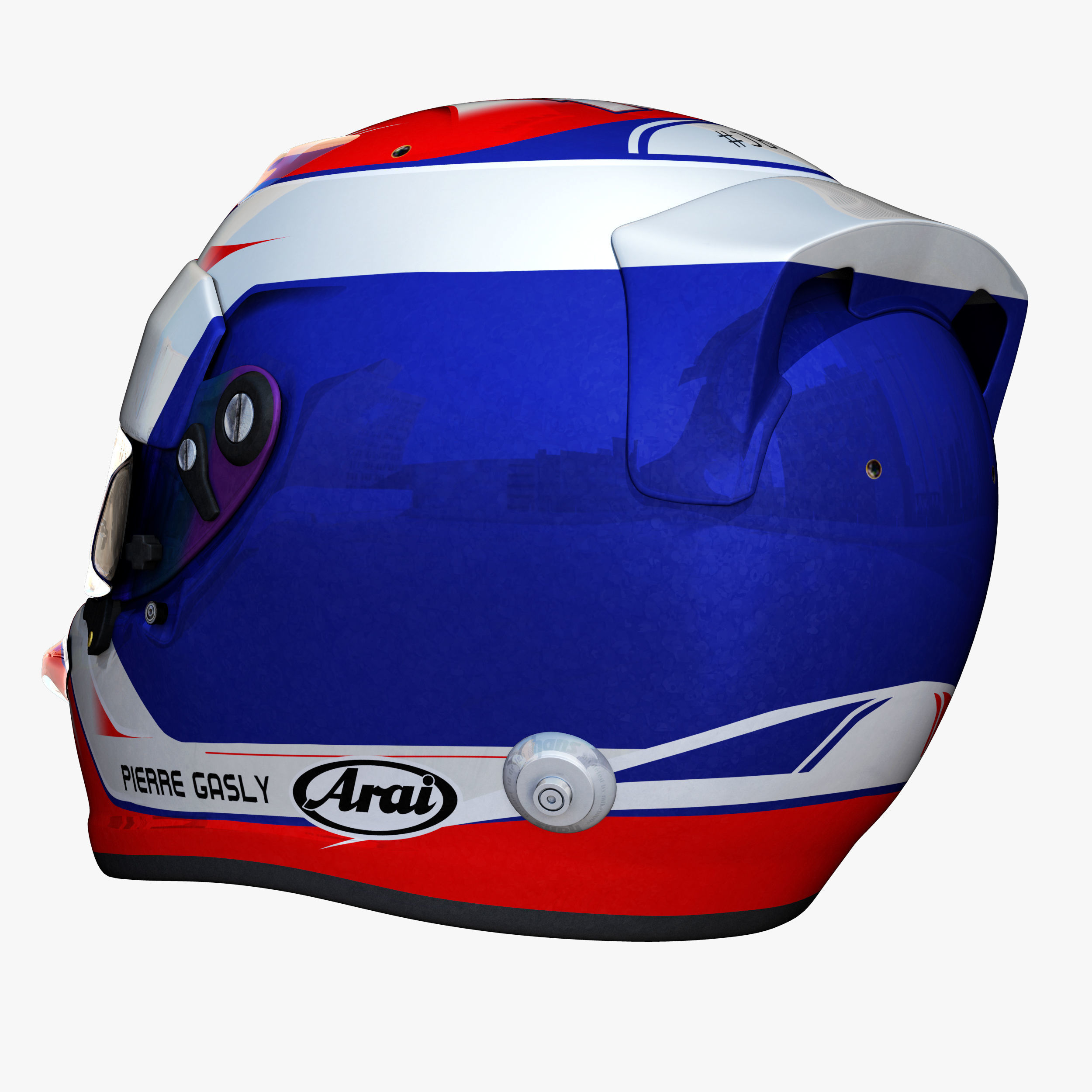 Gasly helmet 2018 Low-poly 3D model_6