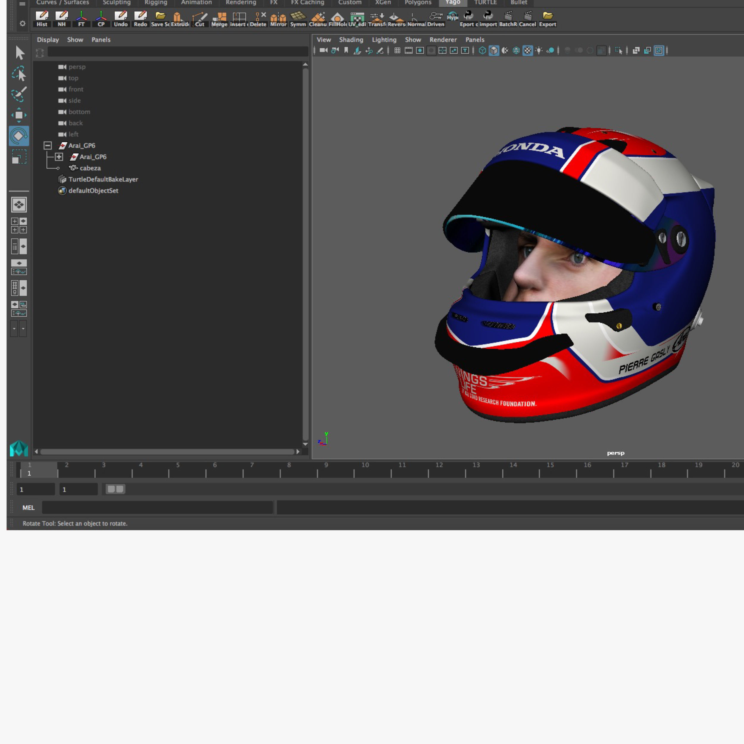 Gasly helmet 2018 Low-poly 3D model_12