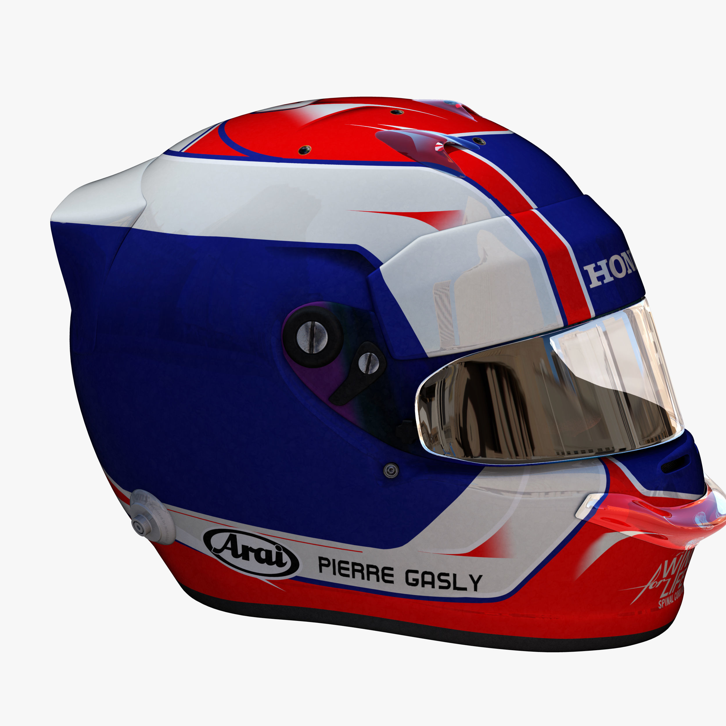 Gasly helmet 2018 Low-poly 3D model_4
