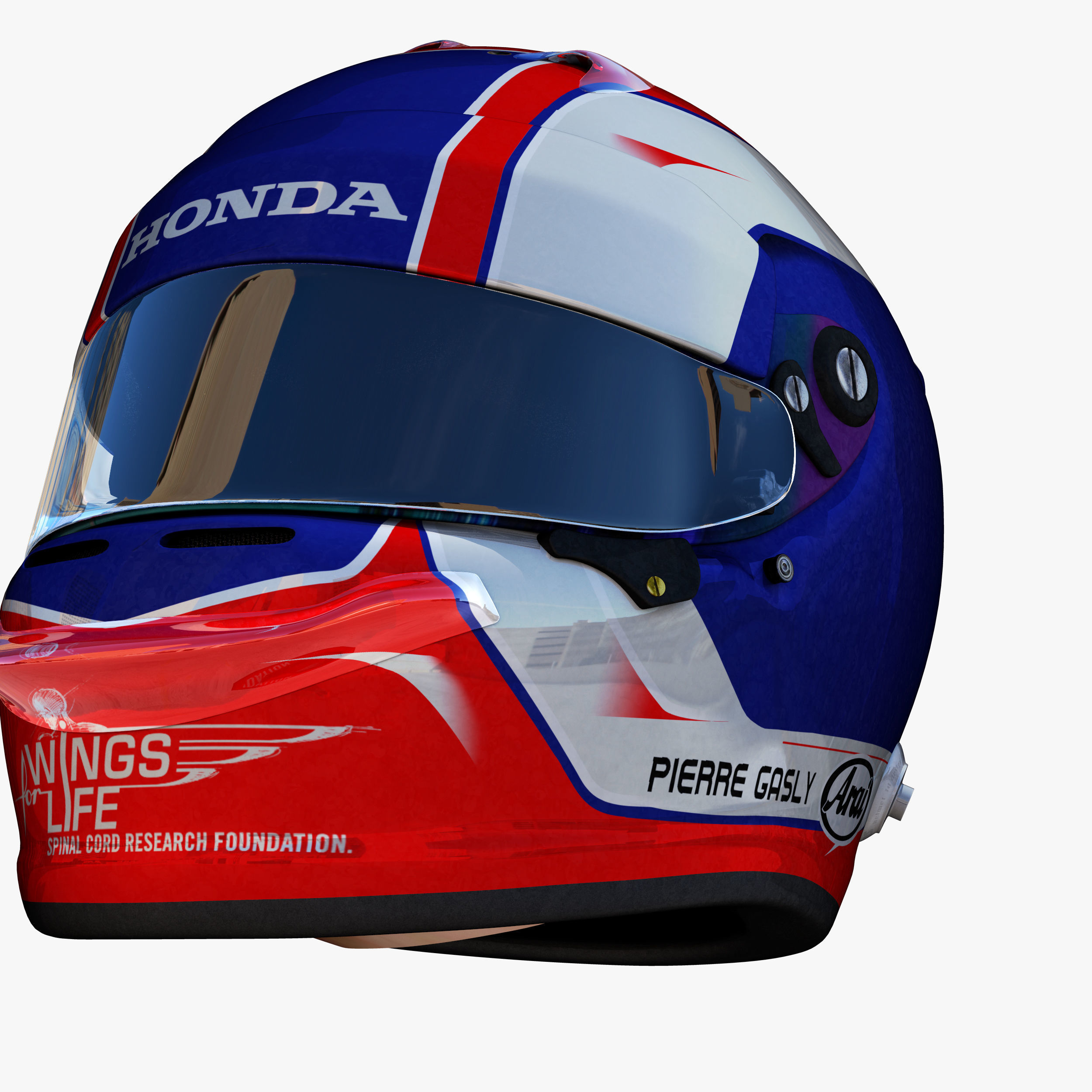 Gasly helmet 2018 Low-poly 3D model_10
