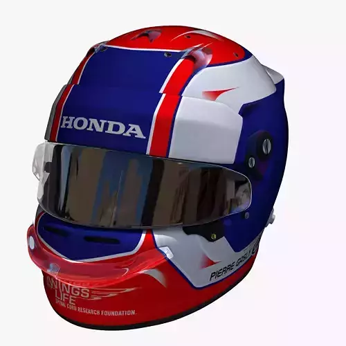 Gasly helmet 2018 Low-poly 3D model