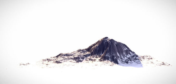 Black Peak - World Machine Low-poly 3D model