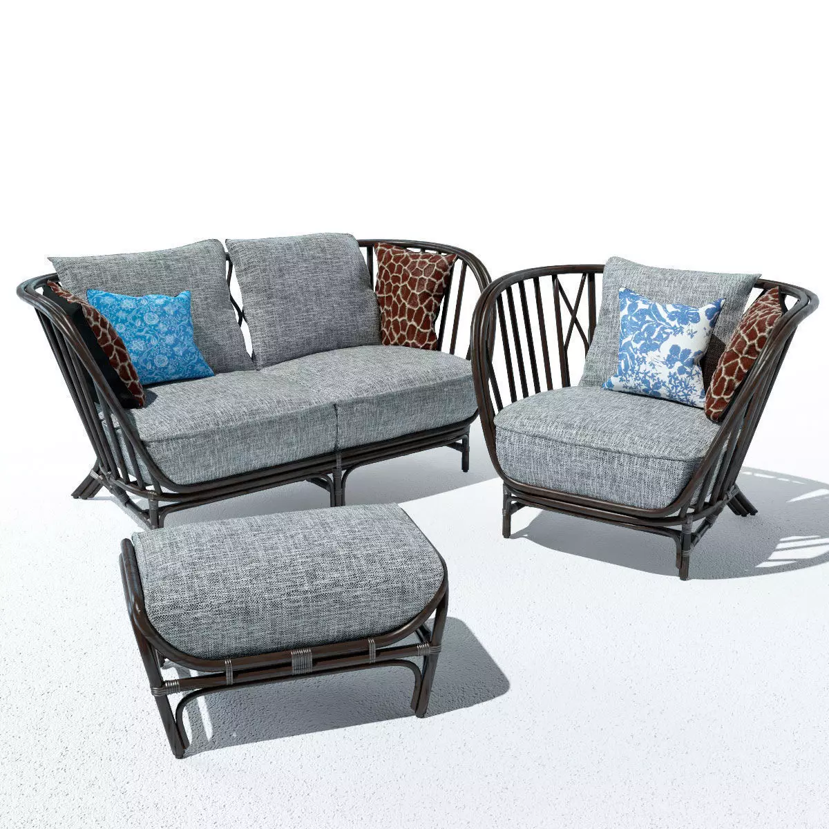 Furniture for the terrace Kyoto collection 3D model