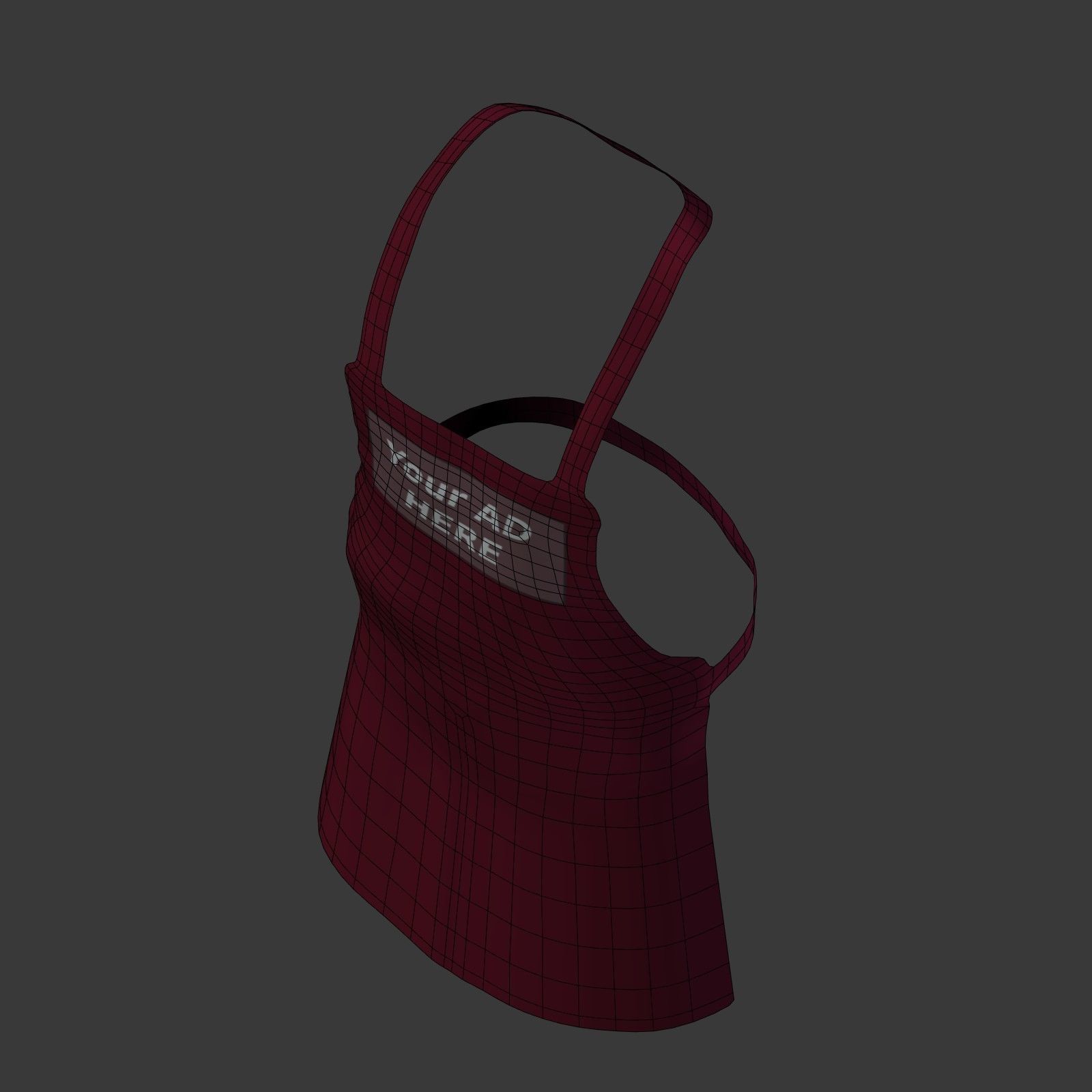 Apron Low-poly 3D model_12