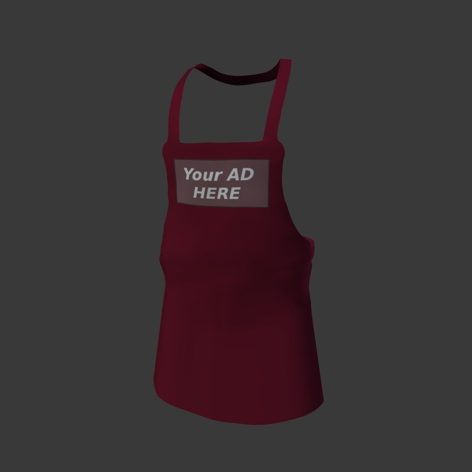 Apron Low-poly 3D model_3