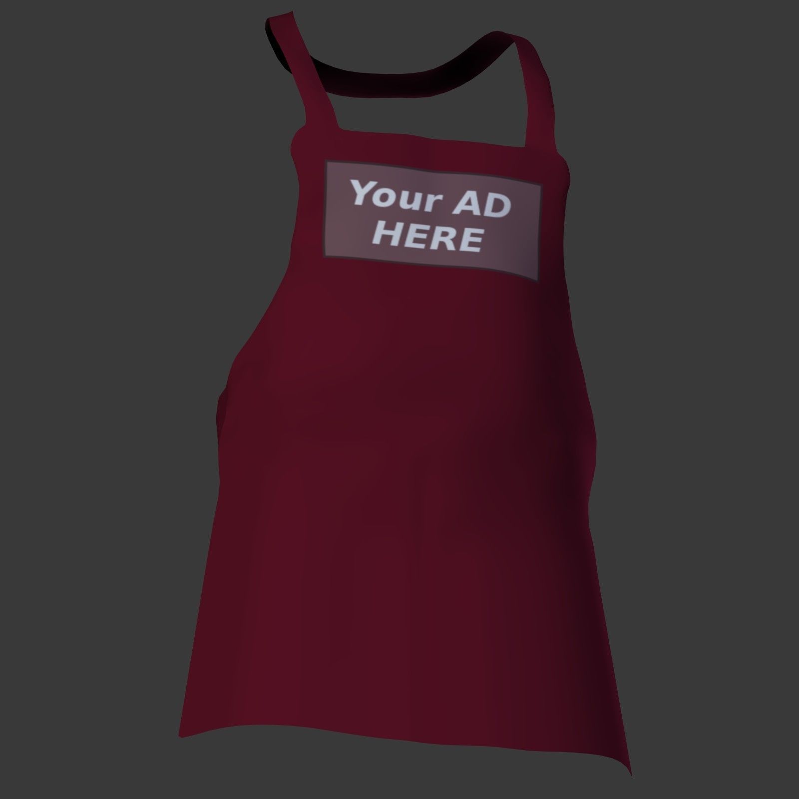 Apron Low-poly 3D model_9