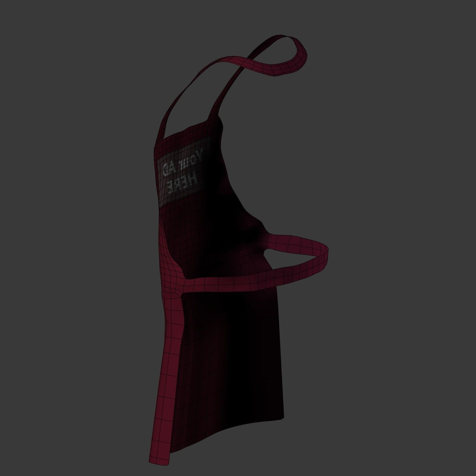 Apron Low-poly 3D model_14