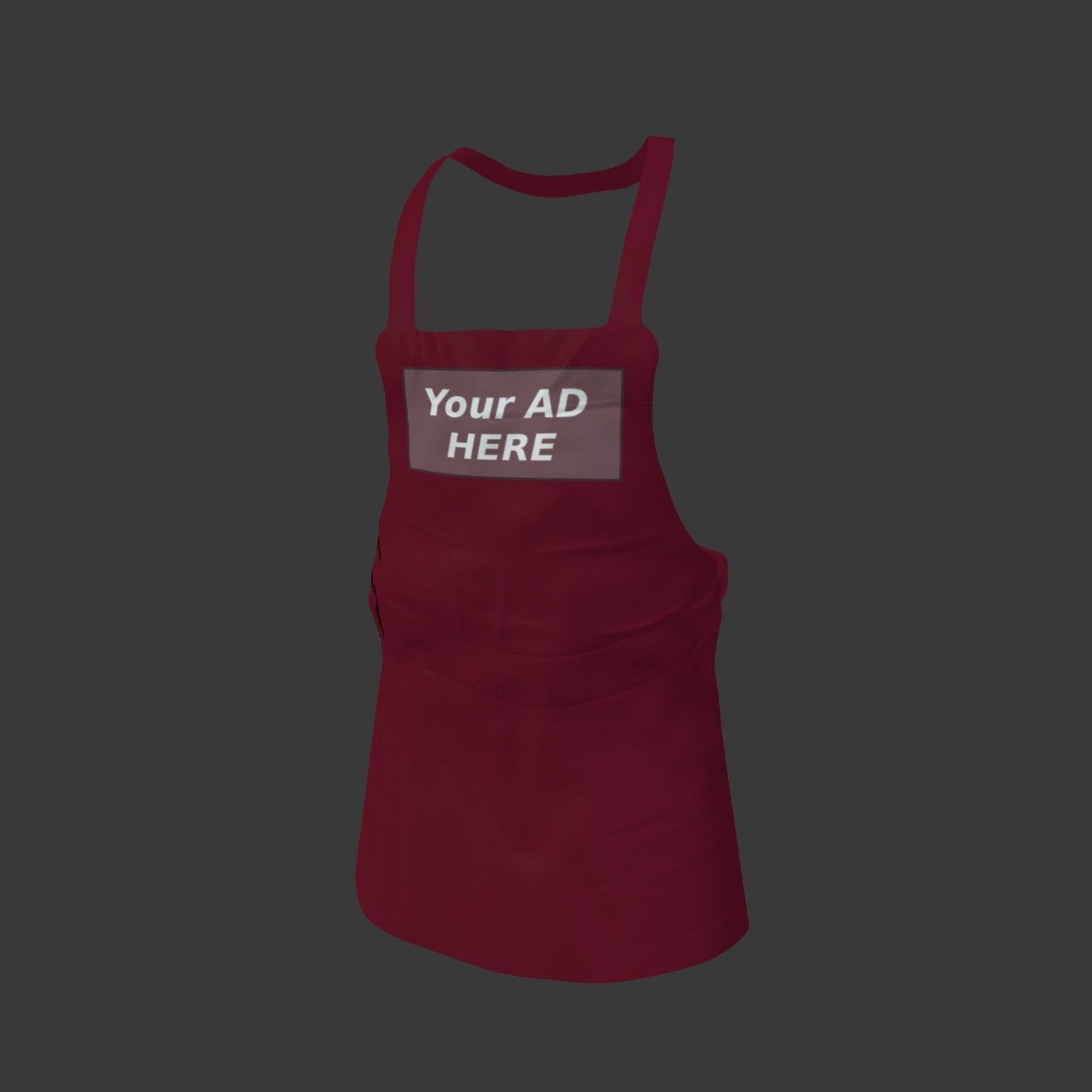 Apron Low-poly 3D model_1