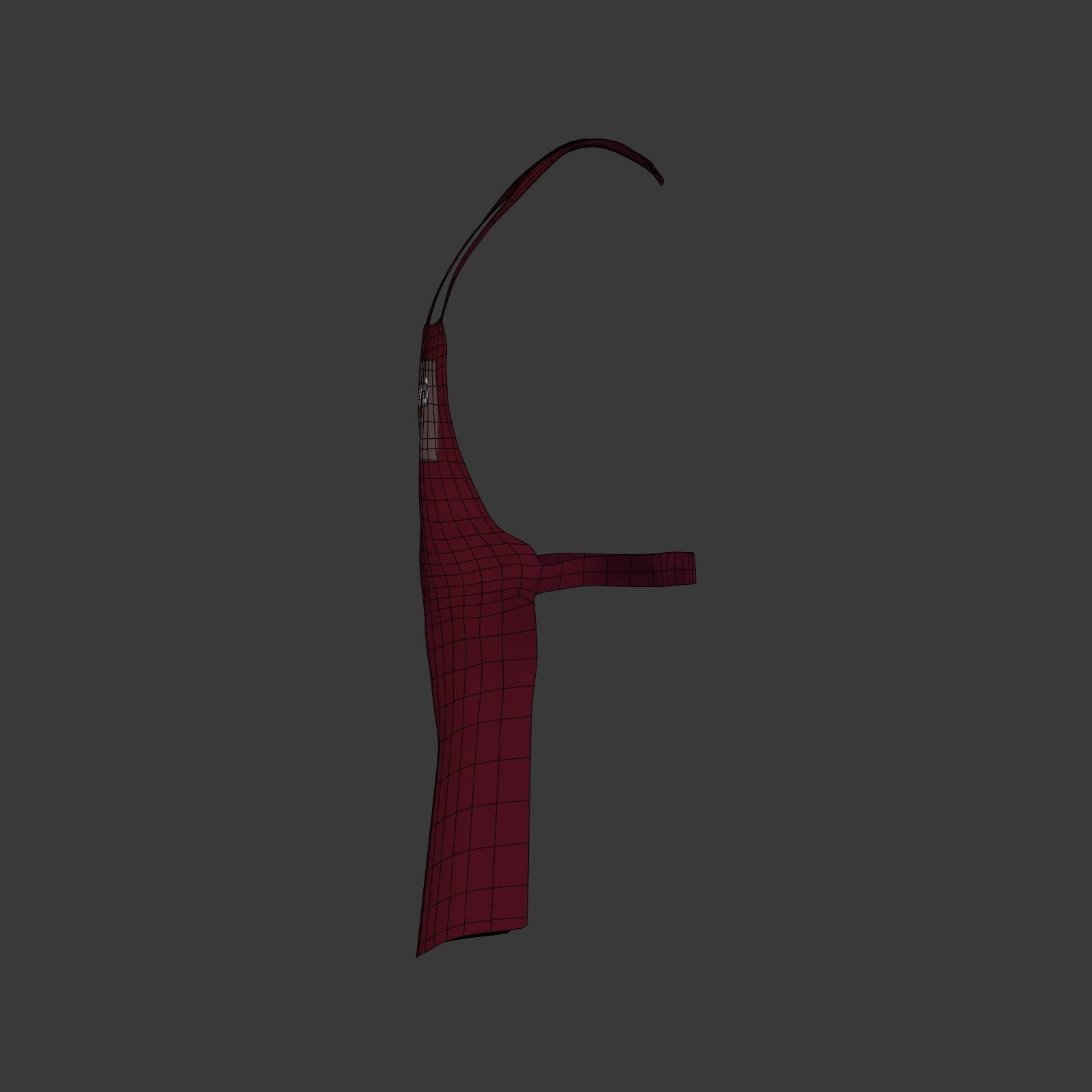 Apron Low-poly 3D model_8