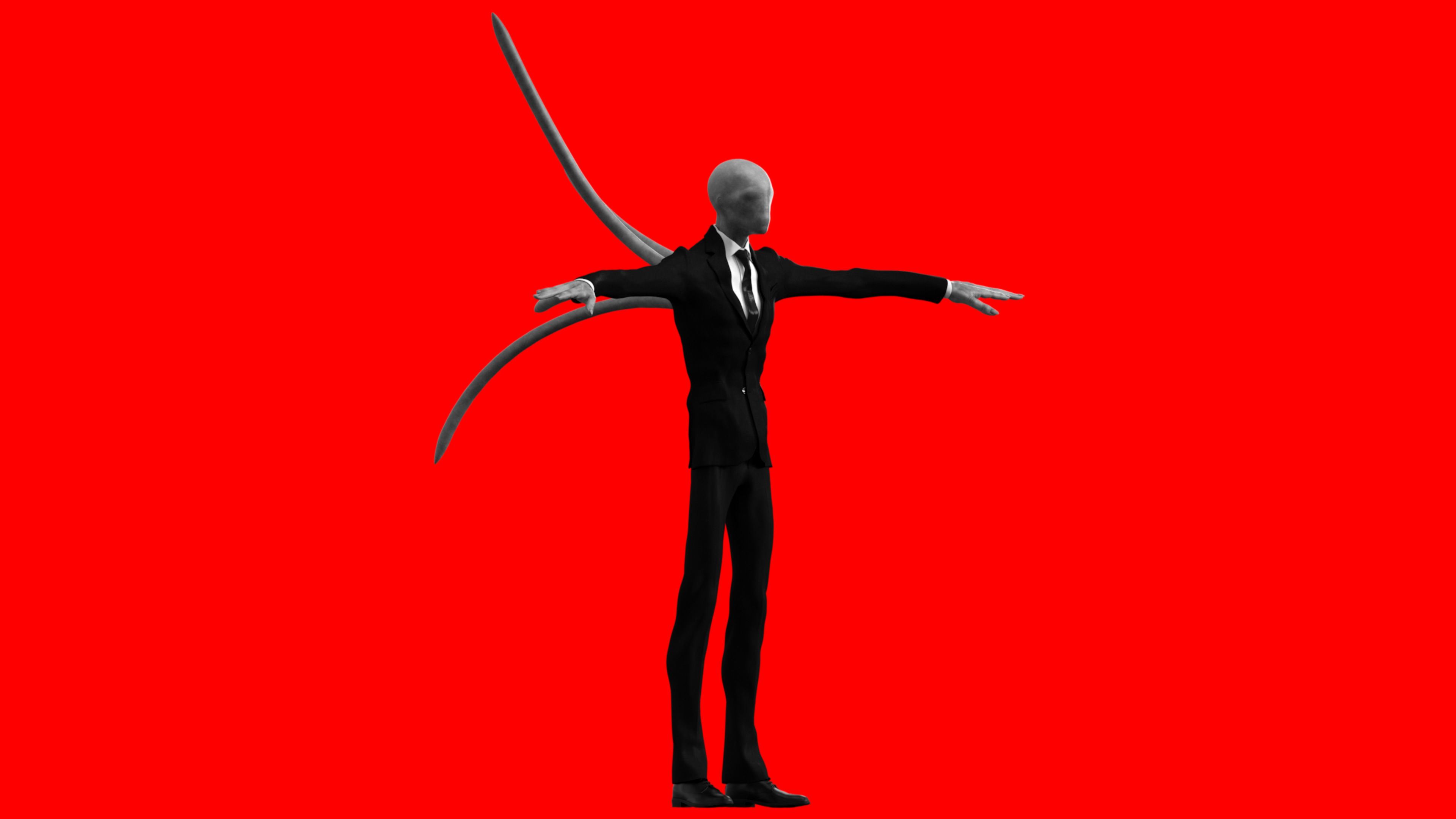 SlenderMan 3D model animated rigged | CGTrader